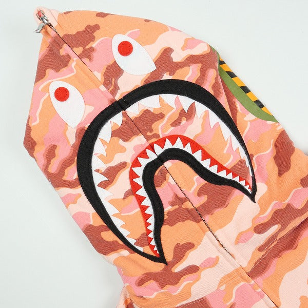 A BATHING APE “シャーク”パーカー ピンク S A BATHING APE（ア