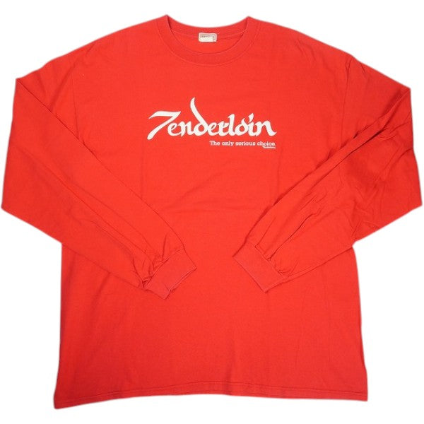 TENDERLOIN テンダーロイン ZILDJIAN LOGO PRINT LONG TEE RED ロンT