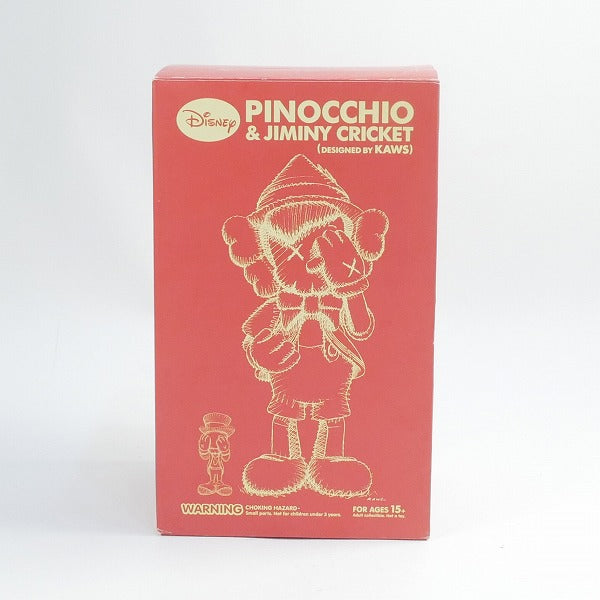 KAWS カウズ ×MEDICOM TOY Pinocchio & Jiminy Cricket フィギュア 赤 Size【フリー】 【中古品-ほぼ新品】【中古】