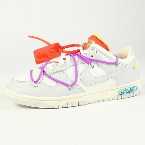 OFF WHITE オフホワイト ×NIKE DUNK LOW 1 OF 50 "45" SAIL/NEUTRAL GREY-MAGENTA VOILE DM1602-101 スニーカー 白灰 Size 【27.5cm】 【新古品・未使用品】 20753889