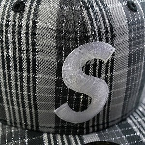 SUPREME シュプリーム 23SS Metallic Plaid S Logo New Era Cap キャップ 黒 Size 【7　1/4(S)】 【新古品・未使用品】 20765444