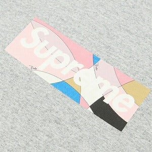 SUPREME シュプリーム ×Emilio Pucci 21SS Box Logo Tee Grey/Dusty Pink Tシャツ 灰 Size 【L】 【新古品・未使用品】 20770536