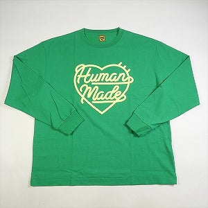HUMAN MADE ヒューマンメイド 23AW HEART L/S T-SHIRT GREEN ロンT HM25CS046 緑 Size 【XL】 【新古品・未使用品】 20774195