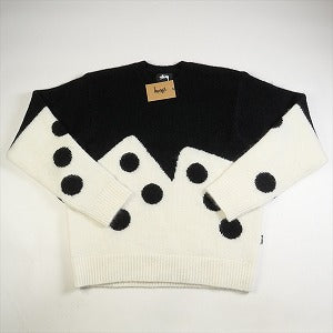 STUSSY ステューシー 23AW DICE FUZZY CREW BLACK ニット 黒 Size 【L