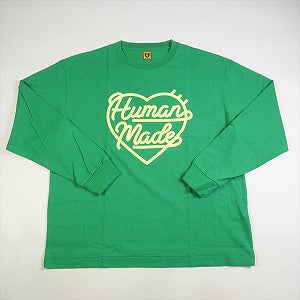 HUMAN MADE ヒューマンメイド 23AW HEART L/S T-SHIRT GREEN ロンT HM25CS04 緑 Size 【L】 【新古品・未使用品】 20774270