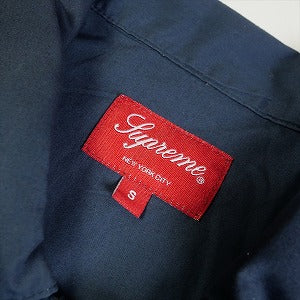 SUPREME シュプリーム 19SS Zip Up S/S Work Shirt Navy 半袖シャツ 紺 Size 【S】 【中古品-良い】 20776243