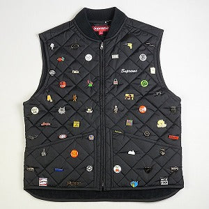 SUPREME シュプリーム 23AW Pins Quilted Work Vest Black ベスト 黒 