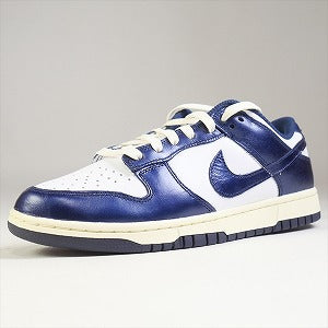NIKE ナイキ WMNS DUNK LOW PRM Midnight Navy and White FN7197-100