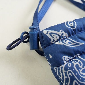 SUPREME シュプリーム 22AW Puffer Neck Pouch Blue Paisley ポーチ 紺