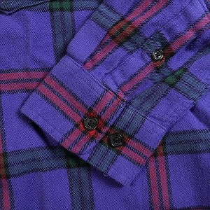 SUPREME シュプリーム 19AW Tartan Flannel Shirt Purple 長袖シャツ 紫 Size 【S】 【中古品-良い】 20779015