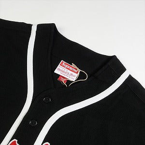 SUPREME シュプリーム ×Mitchell & Ness 23AW Wool Baseball Jersey Black ベースボール半袖シャツ 黒 Size 【XXL】 【新古品・未使用品】 20779788