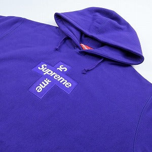 supreme cross box logo S size purple