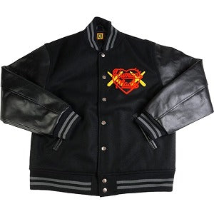 HUMAN MADE ヒューマンメイド ×KAWS 23AW KAWS MADE VARSITY JACKET #2 Black XX26JK009  ハートスタジャン 黒黒 Size 【XL】 【新古品・未使用品】 20784567