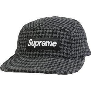 supreme2023 Houndstooth Wool Camp Cap 黒