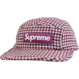 SUPREME シュプリーム 23AW Houndstooth Wool Camp Cap Pink キャンプキャップ ピンク Size 【フリー】 【新古品・未使用品】 20784723