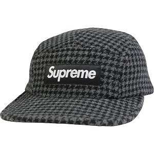 SUPREME シュプリーム 23AW Houndstooth Wool Camp Cap Black キャンプ ...