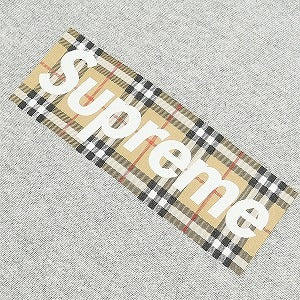 SUPREME シュプリーム ×Burberry 22SS Box Logo Hooded Sweatshirt Heather Grey ボックスロゴパーカー 灰 Size 【L】 【新古品・未使用品】 20785655