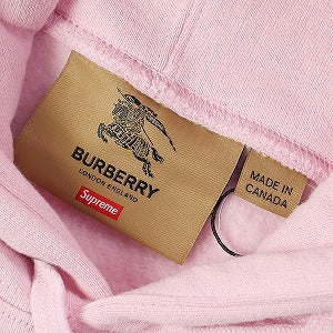 SUPREME シュプリーム ×Burberry 22SS Box Logo Hooded Sweatshirt Light Pink BOXロゴパーカー ピンク Size 【M】 【新古品・未使用品】 20785832