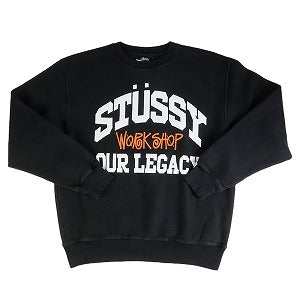 STUSSY ステューシー ×OUR LEGACY WORK SHOP 24SS COLLEGIATE CREW PIGMENT DYED BLACKクルーネックスウェット 黒 Size 【S】 【新古品・未使用品】 20786228