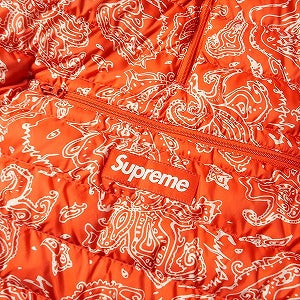 SUPREME シュプリーム 22AW Micro Down Half Zip Hooded Pullover Red Paisley ジャケット 赤 Size 【L】 【中古品-非常に良い】 20787710