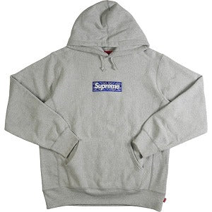 SUPREME シュプリーム 19AW Bandana Box Logo Hooded Sweatshirt Grey ...